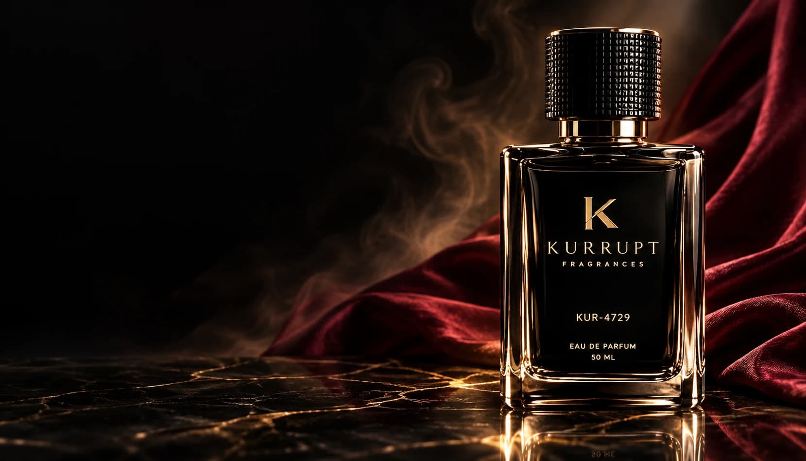 Kurrupt signature black and gold fragrance bottle